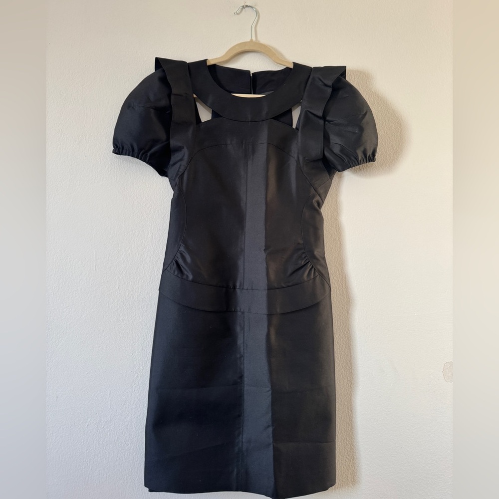 Fendi Black Structured Mini Dress - image 1